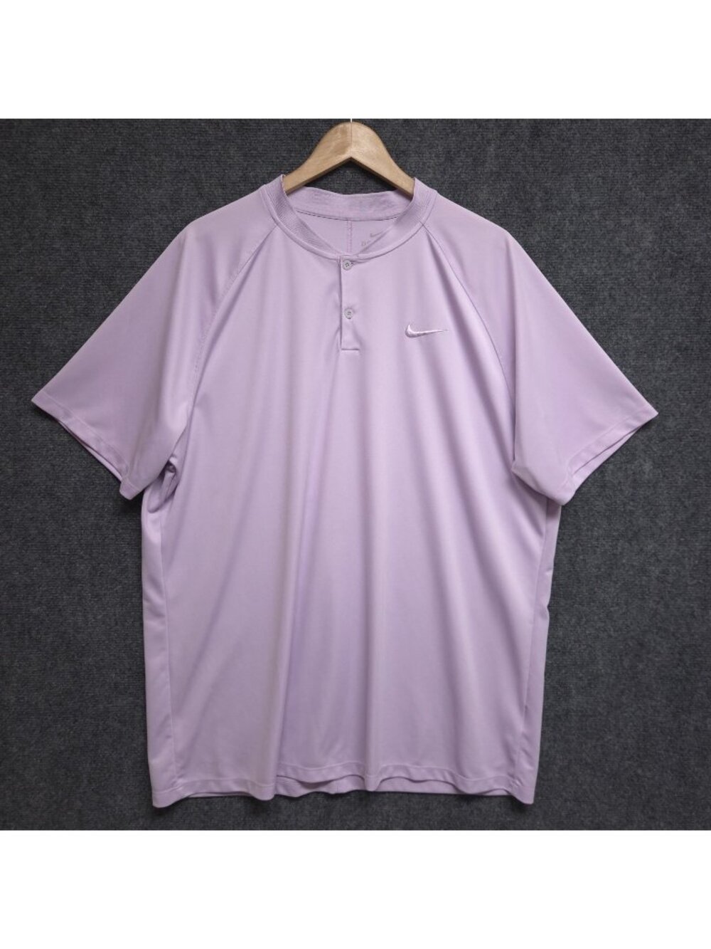 Nike Shirt Mens 2XL Purple Dry Momentum Blade Collar Golf Polo Dri-Fit FLAW